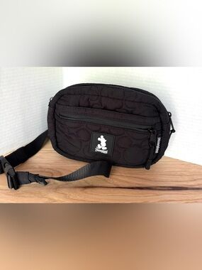 Disneyland parks quilted black crossbody purse.